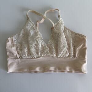 RUBY RIBBON LACE SECOND SKIN DEMIETTE Nude Womens 34 #0420